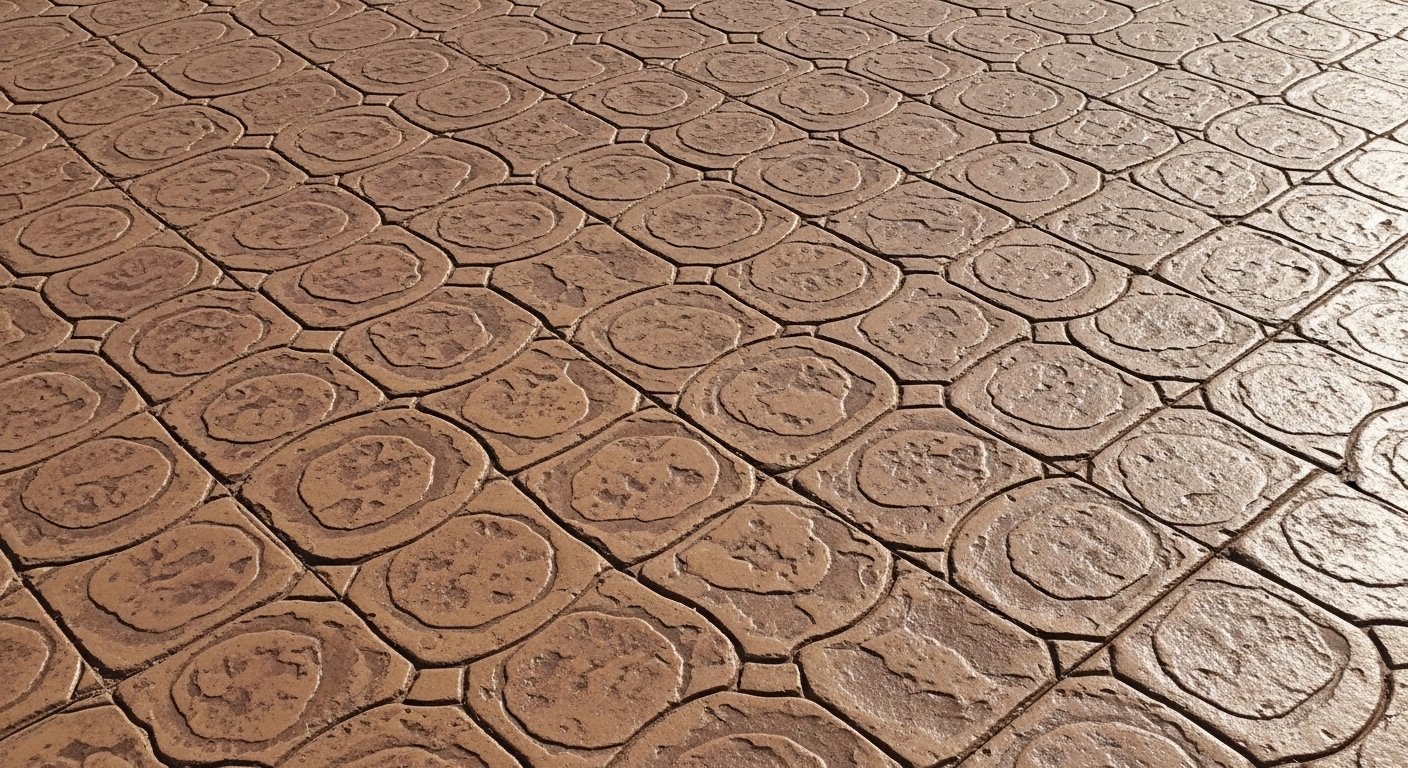 Stamped concrete patio